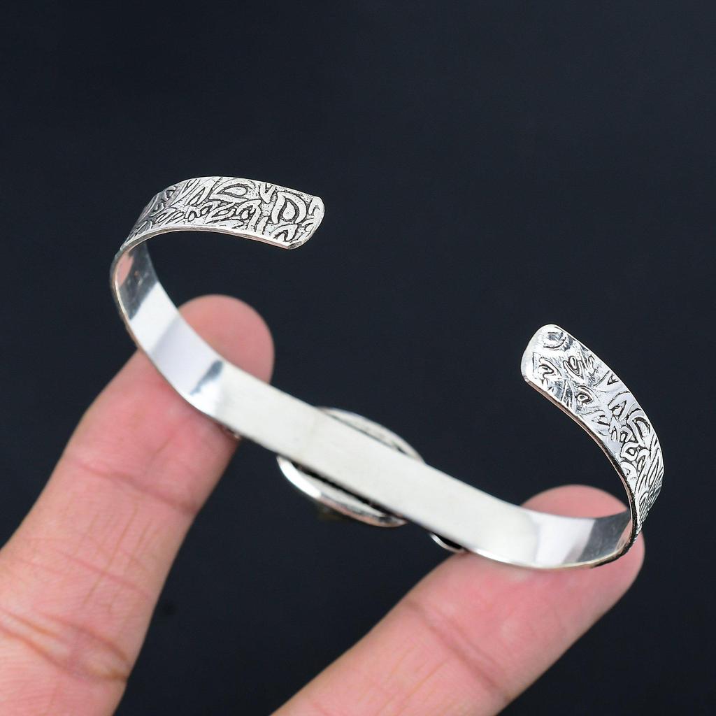 Распродажа ко Дню сестер Браслет-полумесяц с пиритовым друзовым драгоценным камнем из стерлингового серебра 925 пробы