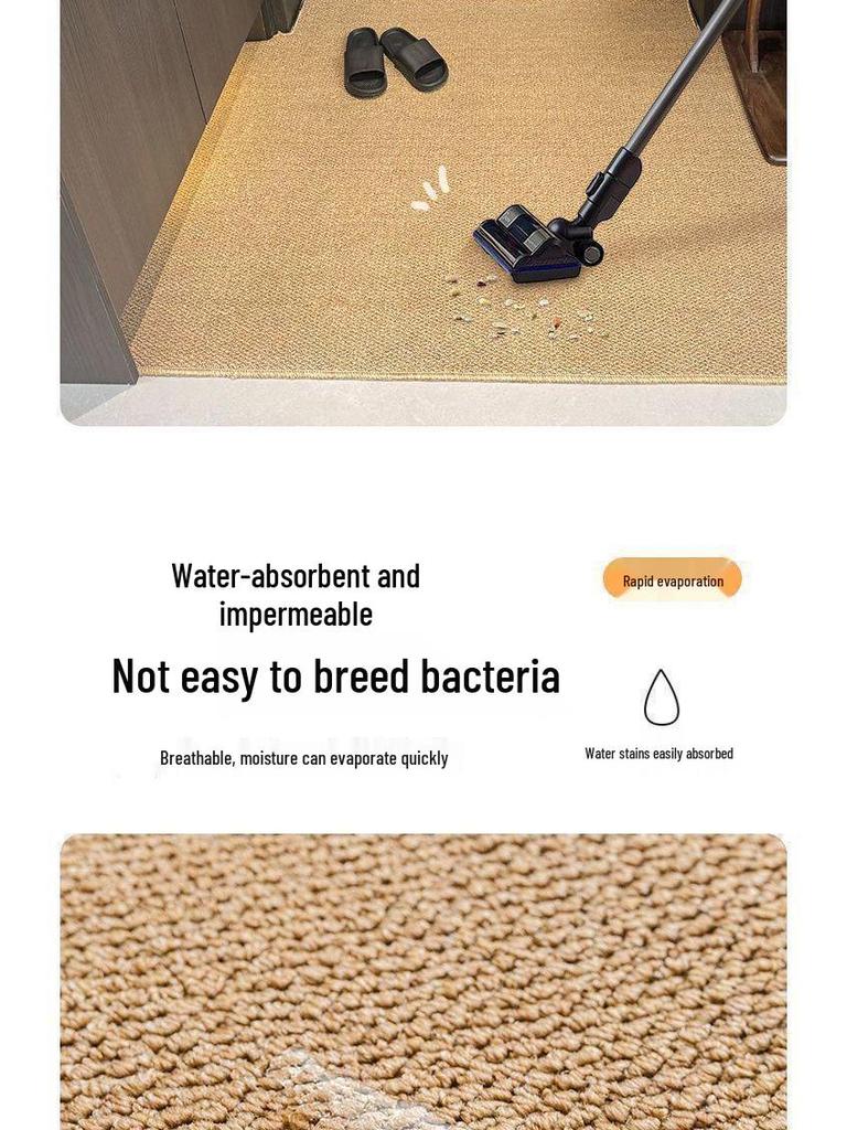 Имитация сизаля Противоскользящий входной коврик - Износостойкий, Легко чистится, Грязеотталкивающий коврик с дизайном в виде ананасового кольца