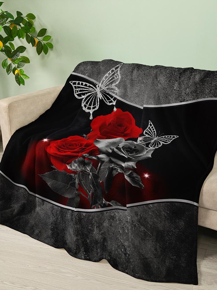 Фланелевый плед Роза Любовь День Святого Валентина Свадебный плед Плед из кристального флиса Весна и Осень