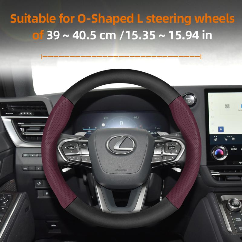 For Lexus Carbon Fiber Texture Perforated Leather Steering Wheel Cover Is 250 350 Rx 330 Nx Gs Es Lx 570 Gx 460 Rx400h Ct200h