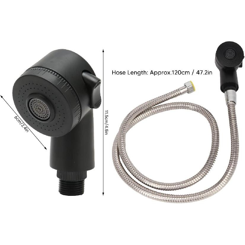 Salon Shampoo Bowl Sprayer Anti Leakage Adjustable Flexible Shampoo Bowl Sprayer Head Hose Set for Barber Shop