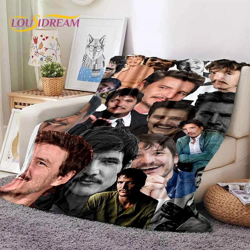 3D Jose Pedro Pascal Actor Star Soft Blankets,Keep Warm Throw Blanket Comfortable Blanket for Picnic Beds Sofa Home Bedroom Gift