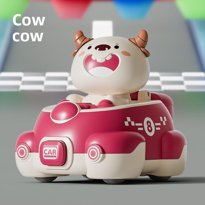 Cartoon Bear Collision Catapult Inertia Toy Car For Kids Development And Fun