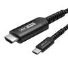 JSAUX HDMI Type C Conversion Cable 3M, 4K@60Hz USB 3.1 Thunderbolt 3/4 Compatible USB Type C To HDMI 2.0 HDMI Cable for Displaying from Smartphone To