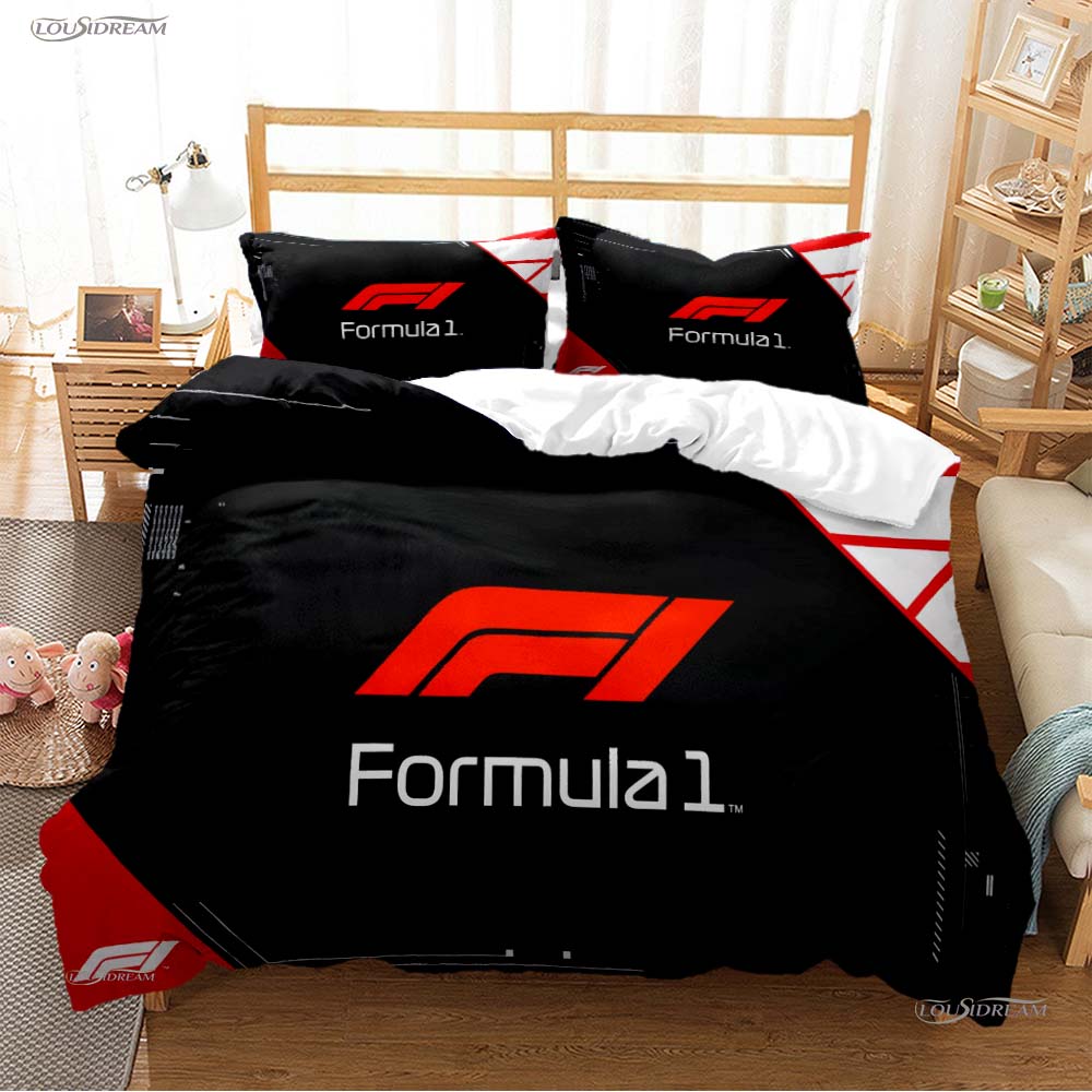 Пододеяльник Formula 1 Мягкий одеяло для любителей гонок Комплекты постельного белья Мягкий Удобный чехол для одеяла плюс Наволочки Односпальный/Двуспальный/Евро/Кинг