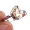 Natural Citrine Gemstone Handmade 925 Solid Sterling Silver Ring Size 7 F2t71