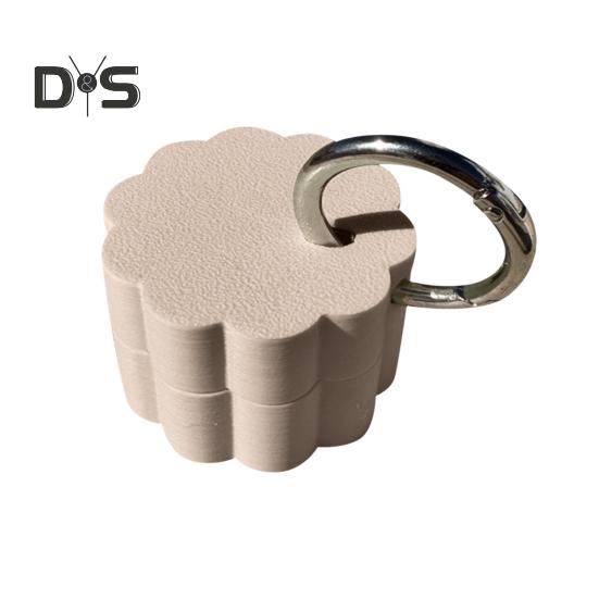 Keychain Pill Box Waterproof Compact Mini Holder Lightweight 3D Printed Container with Key Ring Small Pill Organizer Case