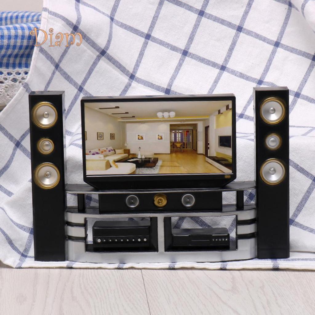 Obsessed Miniature TV Speaker Appliance Set Kids Pretend Play Toy Dollhouse Accessory
