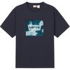 Levis Casual Comfortable Simple Logo Print Ribbed Round Neck Short Sleeve T-Shirt Men T-Shirts Navy-Blue 002X9-0001