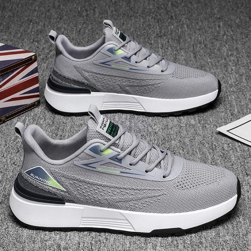 Мужские сетчатые туфли Лето Новые Дышащие Мягкая подошва Повседневная спортивная обувь Уличные кроссовки Модные Студенческие Легкие Спортивные