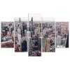 Five Piece Picture Canvas Print Chicago Skyline Architecture