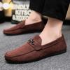 Waterproof Casual Sports Men'S One-Foot Loafer Doudou Small Leather Shoes Lazy Fashion Formal Men'S Shoes Handmade