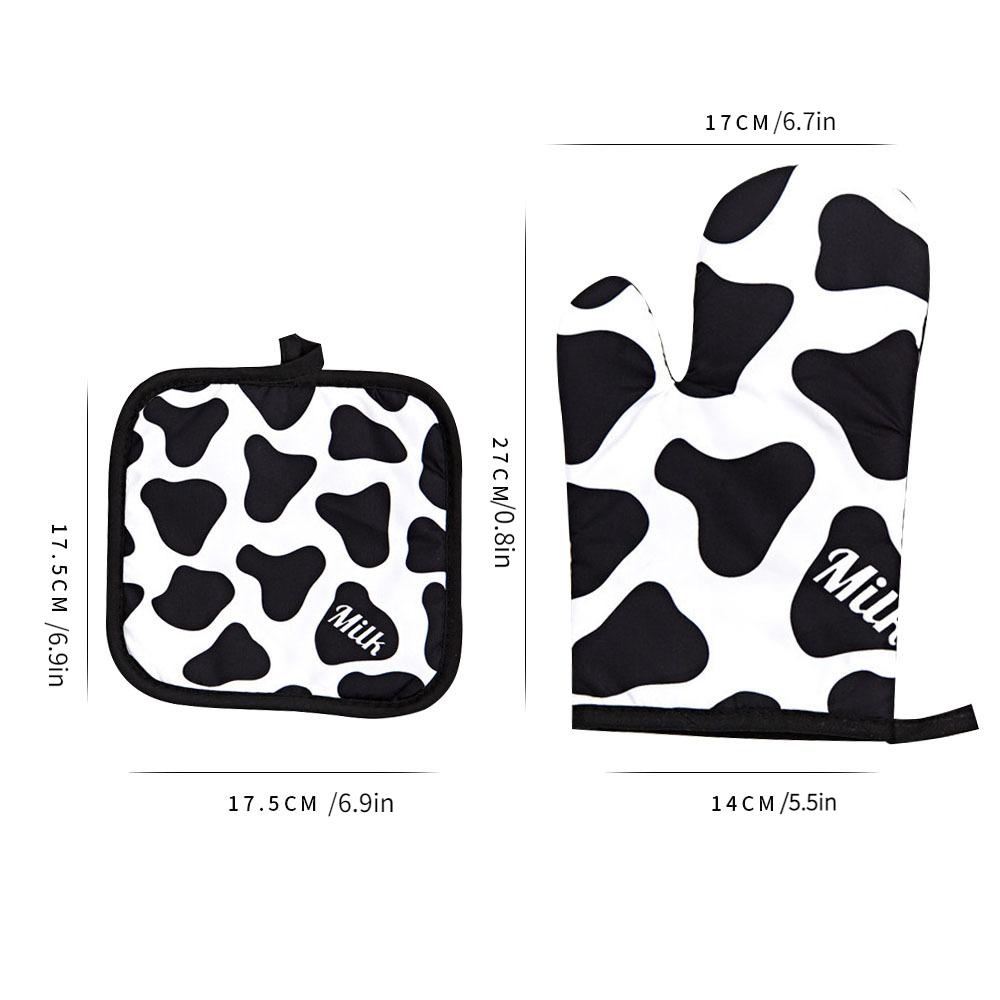 2 шт./комплект Кухонные перчатки Термоизолирующие Леопардовый принт Подставка Перчатки для микроволновой печи Подставки под горячее для духовки, гриля, плиты Прихватки Качественные
