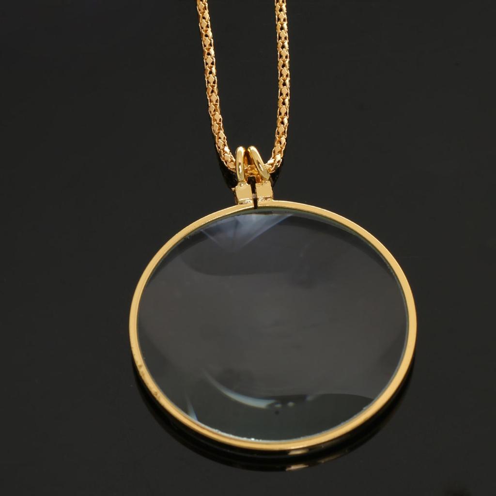 Monocle Lens Necklace With 6x Magnifying Glass Pendant Eye Loupe