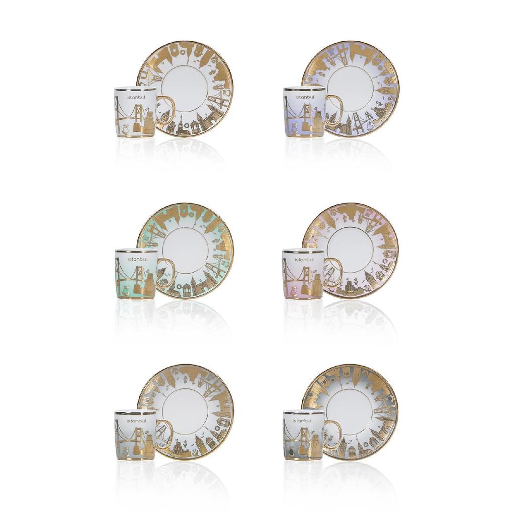 Стамбульский набор из 6 кофейных чашек