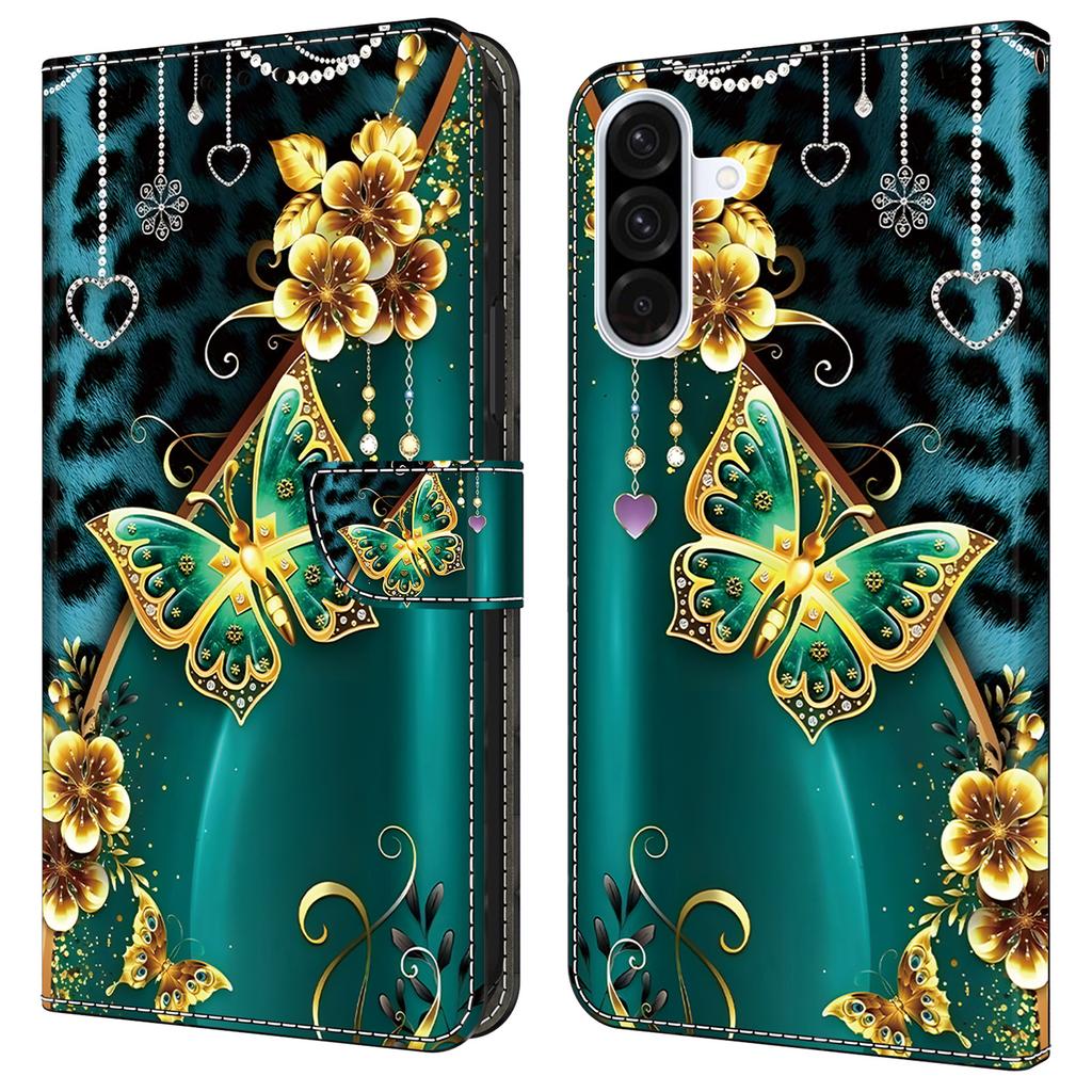 For Samsung Galaxy A55 5G Leather Case Pattern Printing Wallet Stand Anti Drop Phone Cover
