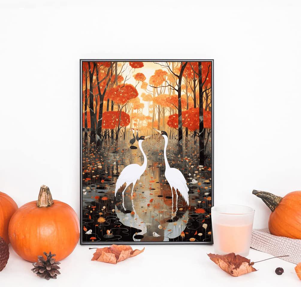 DIY Алмазная картина «Журавль плачет» Набор для вышивки крестом Мозаика Искусство Алмазная картина Полный круг/Квадратный алмаз Украшение дома