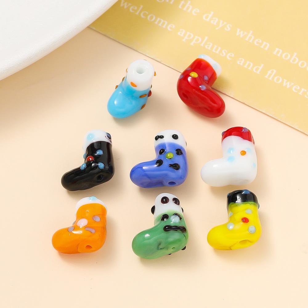 Расписанные вручную расшитые бисером перчатки и шапки с рождественской елкой - DIY ювелирные аксессуары