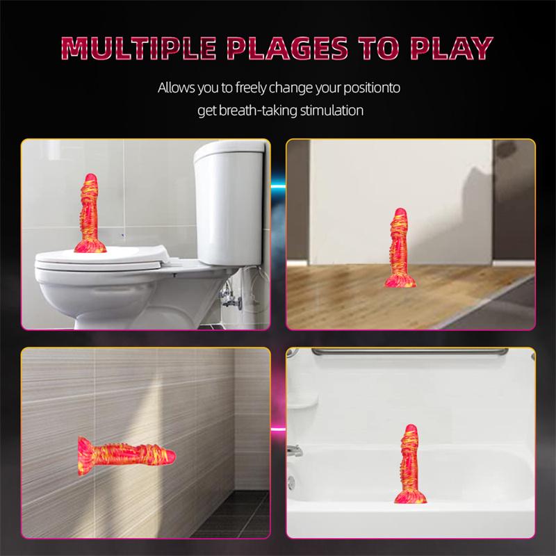 Faucet Color Liquid Silicone Anal Reamer Large Special-shaped Dragon Phallus Anal Masturbation Device Rear Court Sex Toy