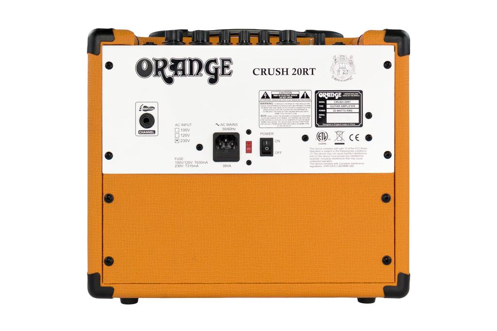 ORANGE Crush 20W Гитарный усилитель 1 x с ревербератором и тюнером Гитарный усилитель CRUSH 20RT Orange 8" Combo, встроенный