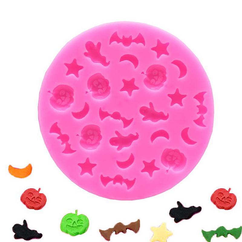 Хэллоуин Мультфильмы Мини Тыквы Луны Звезды Силиконовые Формы Для Торта Помадка Шоколад Выпечка Украшения Форма Кухонный Инструмент Товары Для Вечеринок