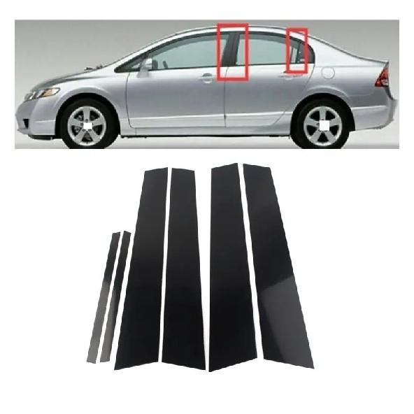 For Honda Civic Car Sticker Pillar Posts Door Trim Covers Decorative Accessories 2006 2007 2008 2009 2010 2011
