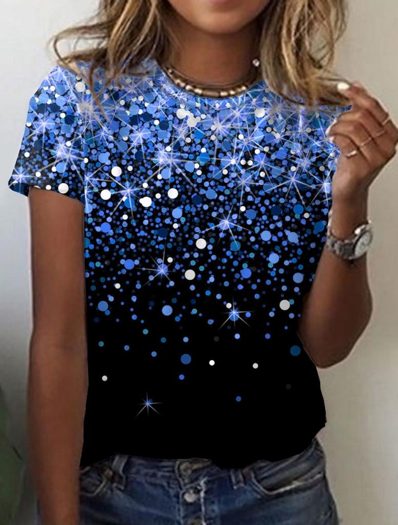 Summer Women's T Shirt Flower Texture 3D Print Floral Graphics Tees Casual Short Sleeve Tops Fashion O-Neck T-Shirt for Women