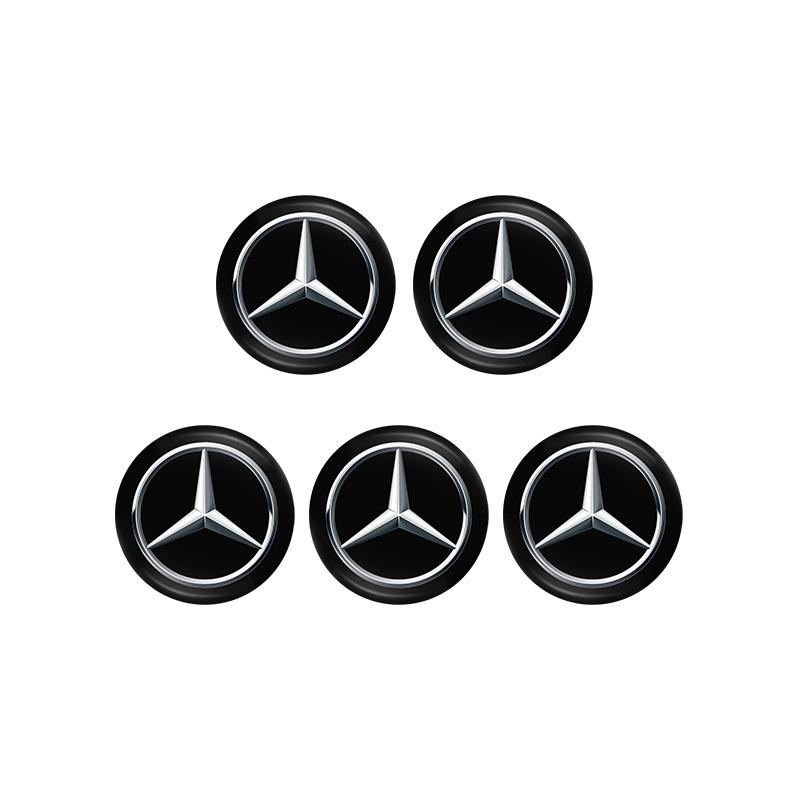 MEA4 14mm Car Key 3D Aluminum Logo Replacement Sticker Accessories For Mercedes-Benz GLC X253 X254 C-Class W205 W206 A-Class W177 GLA