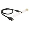 Кабель Cablecc USB Header передней панели к разъему-маме, удлинитель с винтами для крепления к панели, кабель 3.1 USB-C Type-C, 40 см,