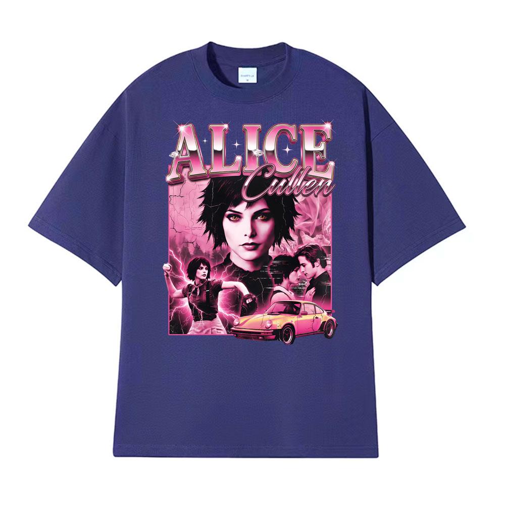 Alice Cullen Team Vampire Movie Graphic 2026 Tshirts Men Women Summer Vintage High Street T Shirt 100 Cotton Oversized Tshirt