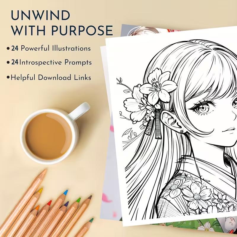 A4 Аниме Девушка Утолщенная Книга для Раскрашивания и Рисования