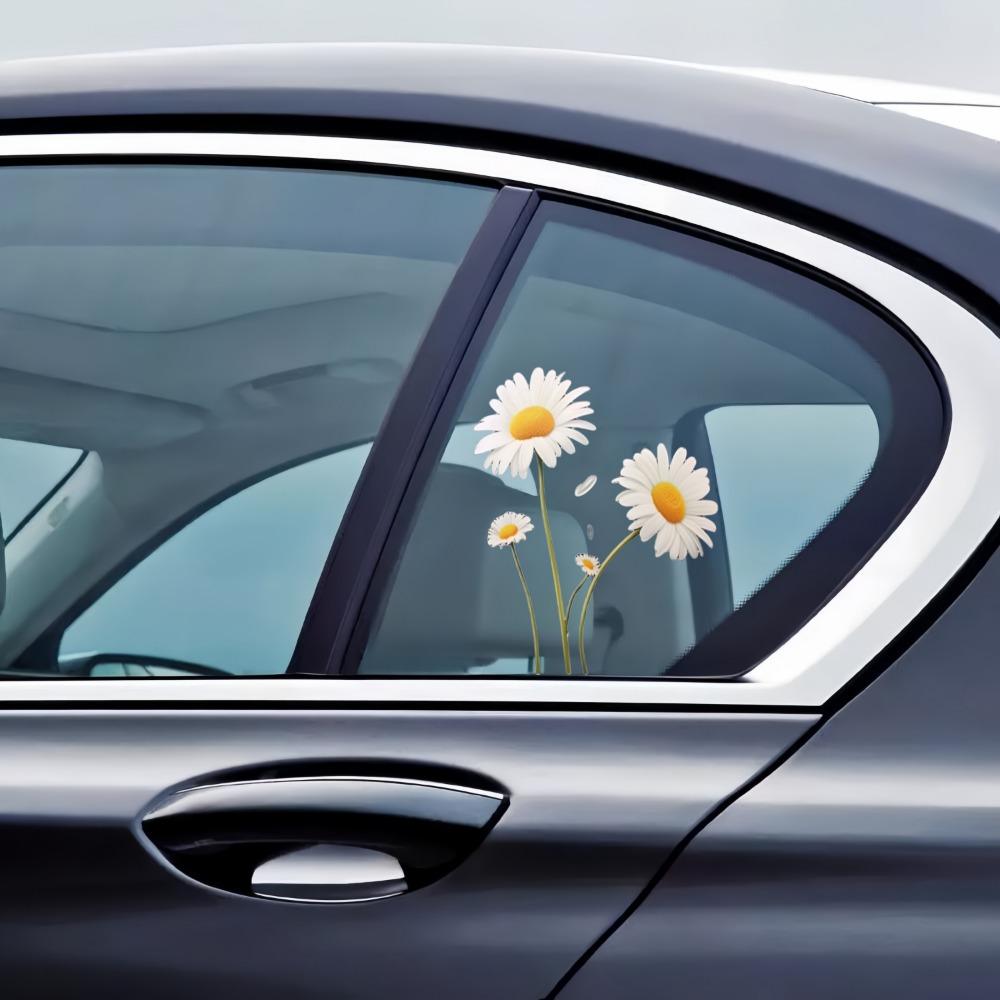 Durable Daisy Car Stickers Hide Scratches Auto Window Door Bumper Waterproof Decals for All-Terrain Vehicles Car Accessories