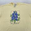 Винтажная рубашка с синим люпином Техаса Мужская Размер L Цветочный арт Природа штата 90-е