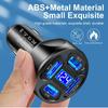 4 In 1 USB Car Charger 3.1A 12-24V Digital Display Car Mobile Phone Charger Adapter Car Charger for IPhone 14 13 Xiaomi Samsung