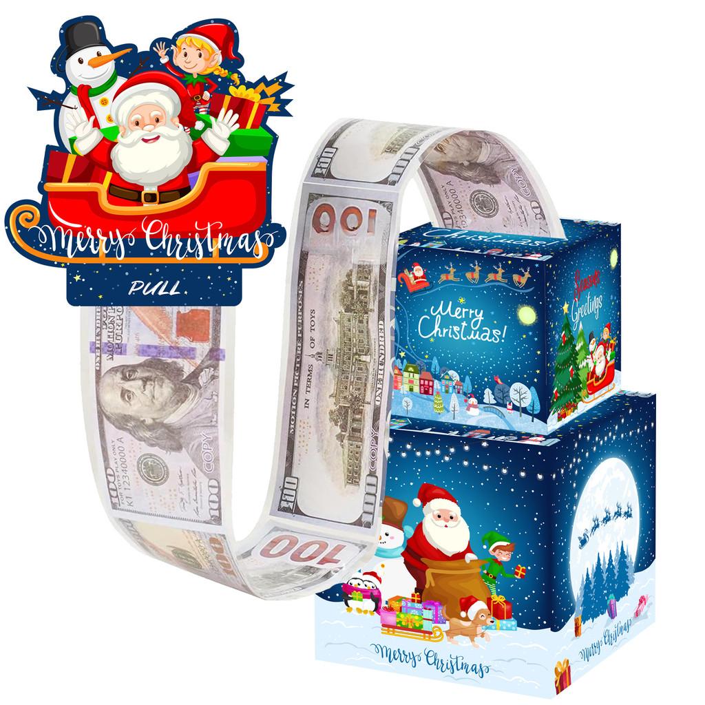 Santa Claus Double Layer Money Box With Gift Box For Christmas Party And Gift Giving
