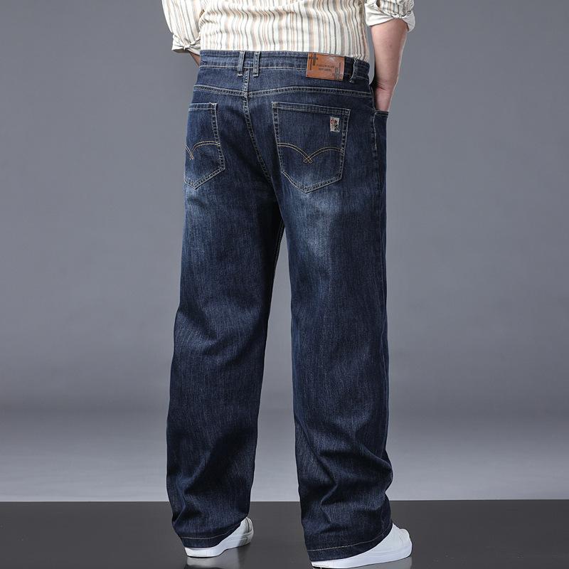 Plus Size Men's Jeans - Relaxed Straight-Leg High-Waisted High-Stretch Dad Trousers