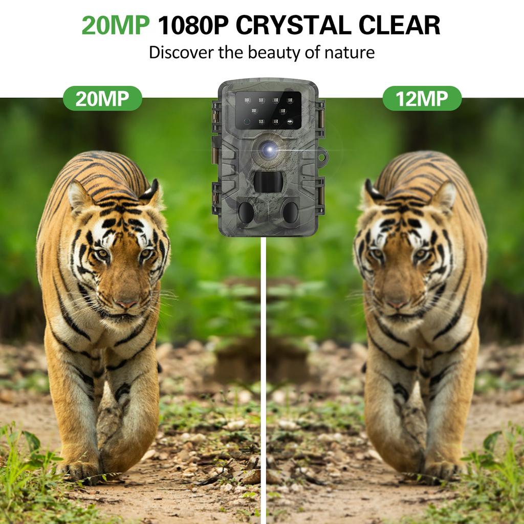 Камера следа 20MP 1080p Водонепроницаемая инфракрасная охотничья камера с ночным видением Камера наблюдения за дикой природой Pr700