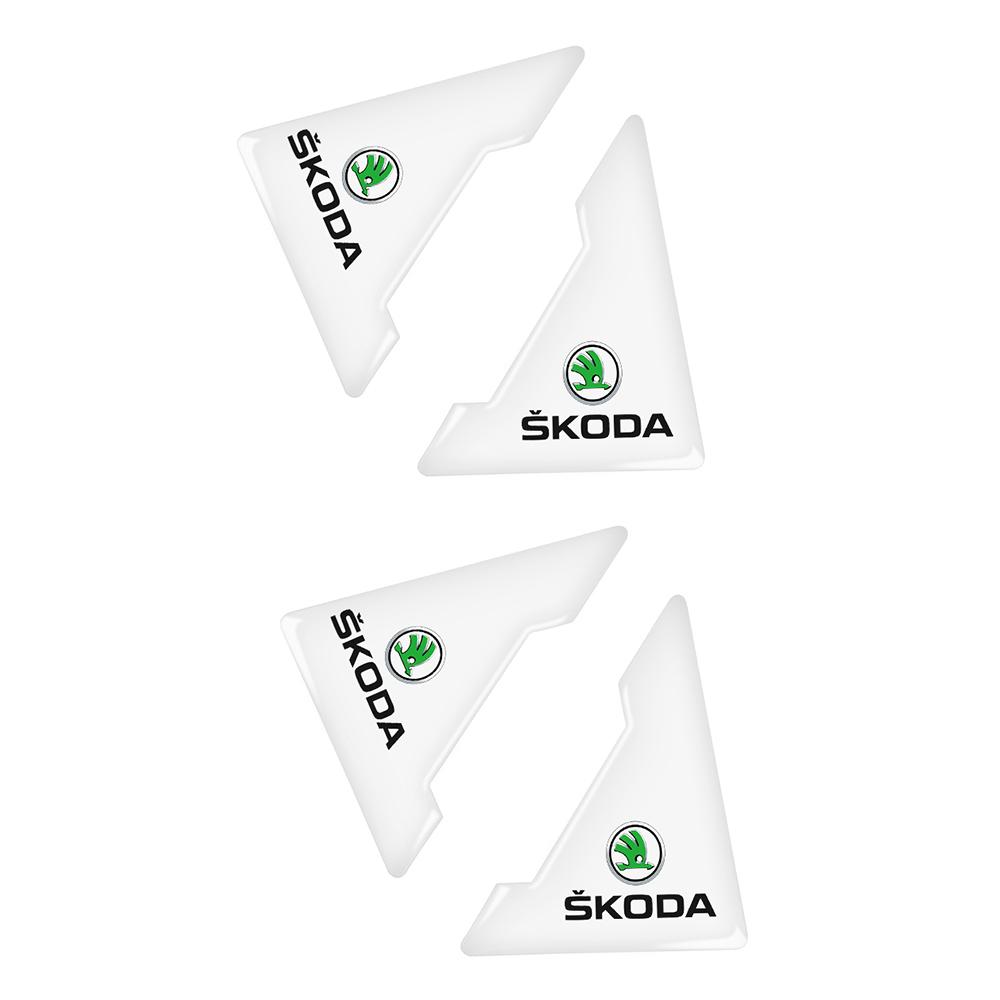 ADU1 2/4Pcs Transparent Car Door Corner Cover Anti Collision Protection Sticker For Skoda Yeti Fabia Octavia Superb Rapid Kamiq Karop