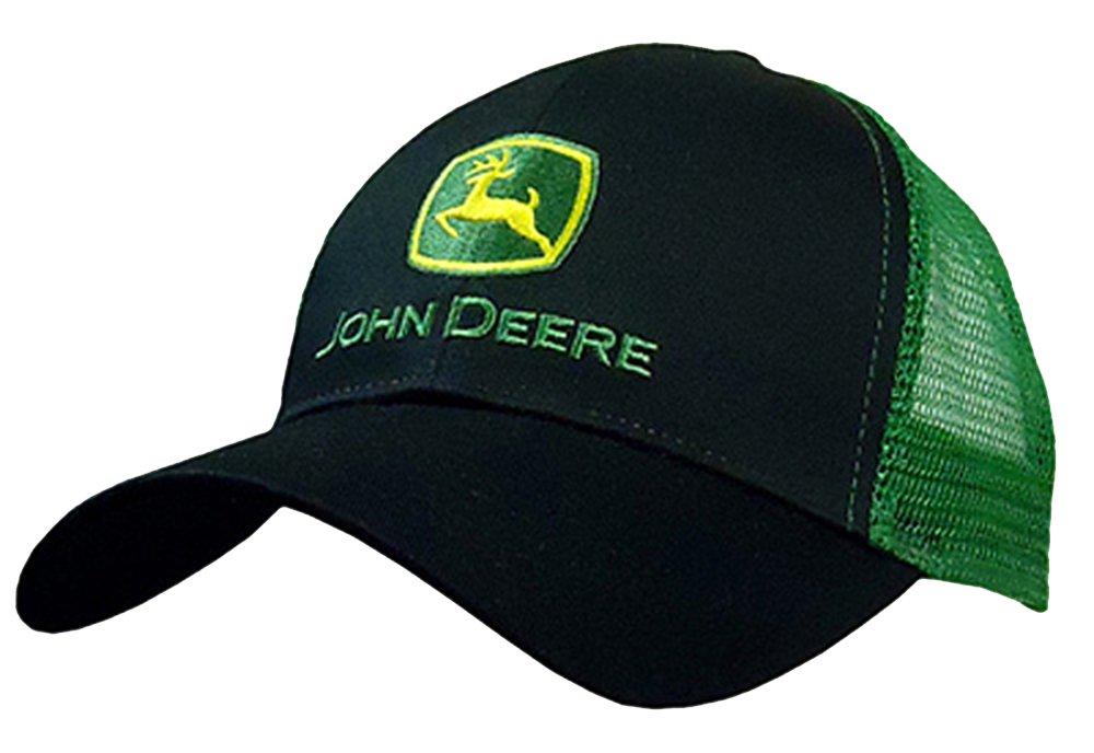 Бейсболка John Deere NCAA с контрастной сетчатой задней частью и логотипом для мужчин, размер США: Один размер Цвет: Черный Свободный Размер