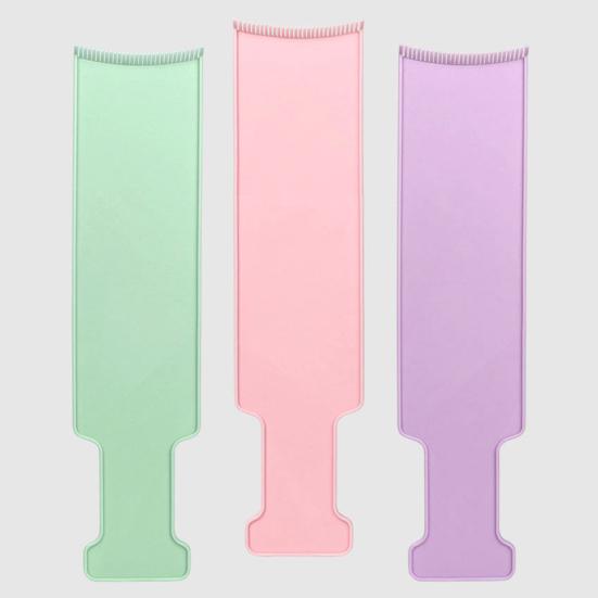 3 шт. набор досок для мелирования балаяж с плоской поверхностью, острыми краями, изогнутыми зубьями расчески для быстрого удаления краски для волос