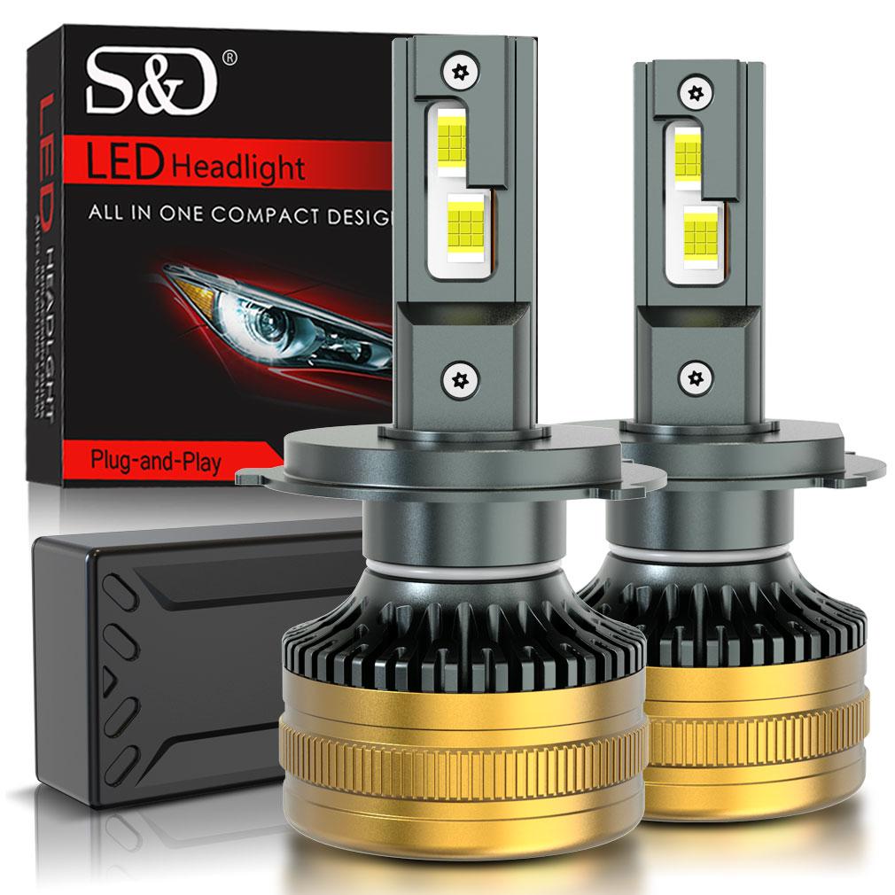 2Pcs H7 H4 Led Headlight Bulbs 6500K H1 H8 H11 Led 9005 HB3 9006 HB4 Auto Lamp 9012 Hir2 High Power 120W 60000LM Canbus CSP Chips Headlamp