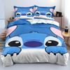 Домашний текстиль Три предмета Синий Мультяшный Цифровая печать Стеганое одеяло Наволочка Постельное белье