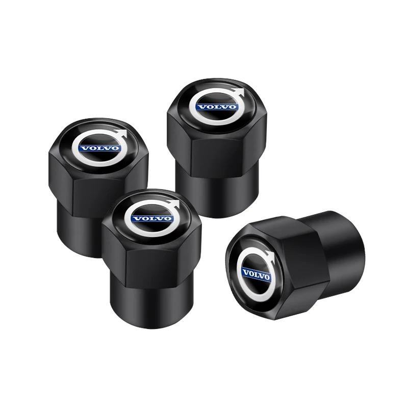 4PCS Car Metal Valve Caps Volvo Xc60 Xc40 Xc90 S60 S90 V60 V90 Ex30 Ex90 C40 Em90 Xc70 V40 Tire Stem Dust Proof Covers