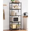 Sakugi Steel Storage Rack, 5-Tier, Rust-Resistant, Heavy-Duty, Large Capacity, Space-Saving Design, Suitable for Kitchens, Living Rooms, and Closets,