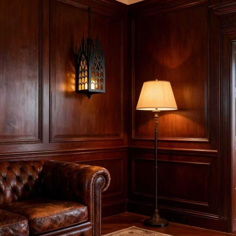 1 шт. Настенный подсвечник в готическом соборе Черный металлический настенный держатель для свечи для гостиной