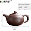 BORREY 220 мл Исинский чайник Цзыша, глиняный чайник, красавицы, резная фиолетовая глина, керамический чайный сервиз кунг-фу, чайник с фиолетовым песком