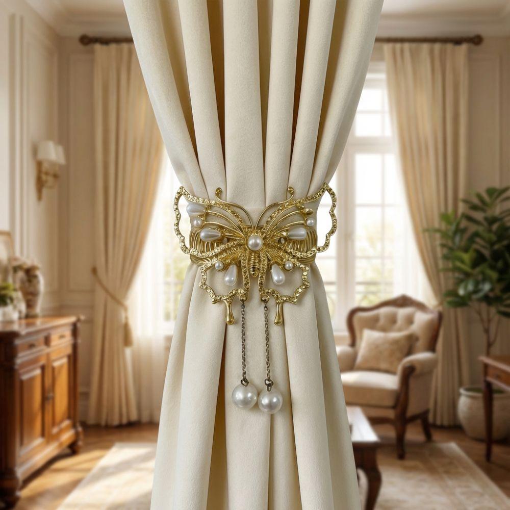 Gold Butterfly Curtain Buckle Metal Curtain Holdbacks Stylish Curtains Tie Rope Home Decor