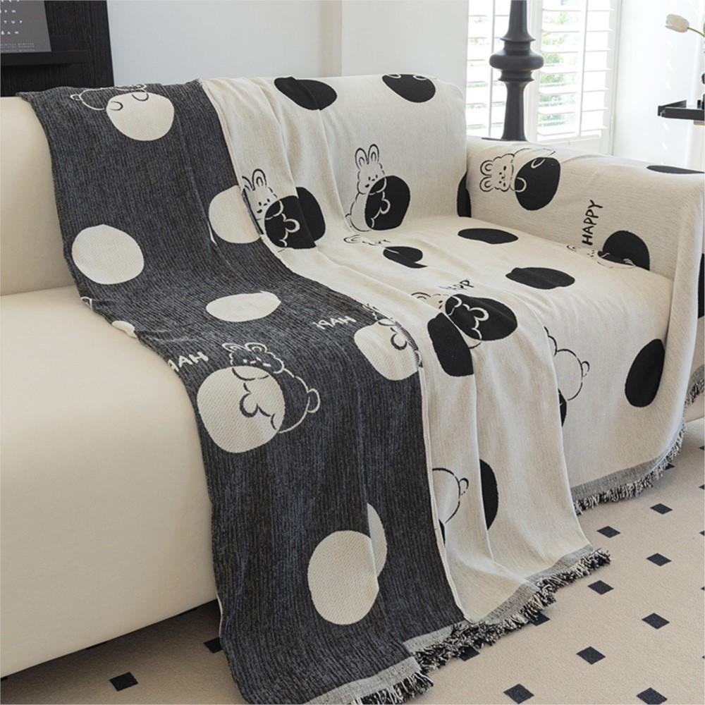 Cartoon Cute Printed Sofa Cover Towel for Living Room Sofa Blanket Full Cover Universal Couch Towel Dust Proof Home Decor