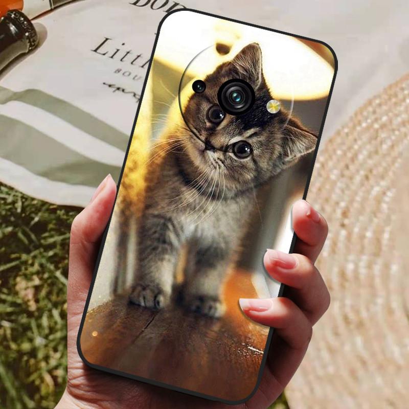 Чехлы для Oukitel C59 Pro Мягкий чехол Милый принт с кошкой Силиконовый чехол для Oukitel C59 Pro Чехол Oukitel C59Pro Полностью защитный Funda
