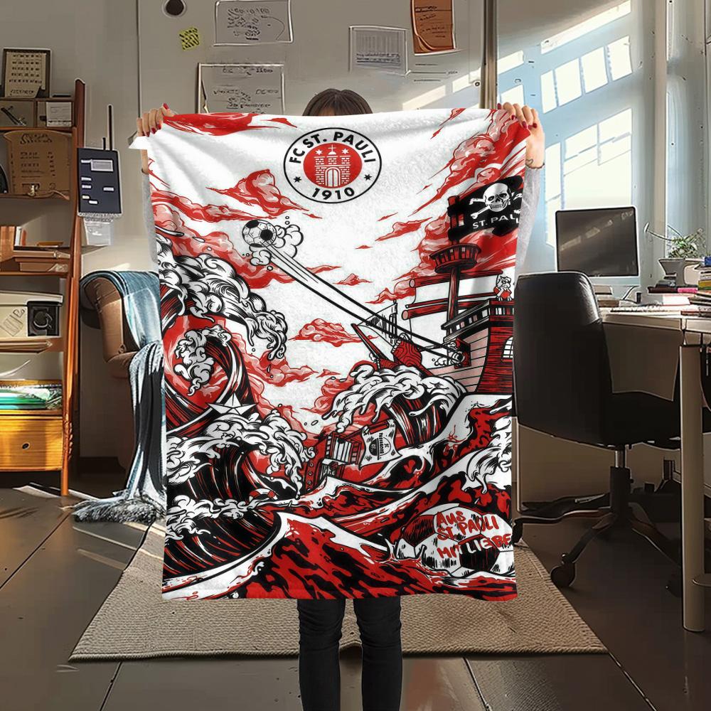 St. Pauli poster FlAannel Blanket, High quality Comfortable for All Seasons, Home Decor, Warmth and Comfort